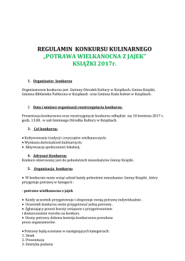 Regulamin konkursu - Gminny Ośrodek Kultury w Książkach