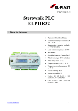 Karta katalogowa sterownika ELP11R32 - EL