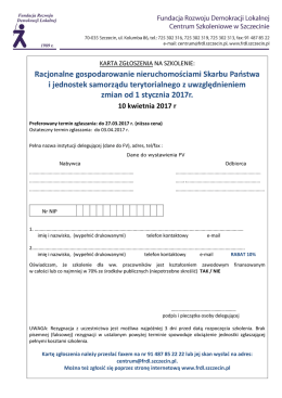 Racjonalne gospodarowanie nieruchomościami Skarbu Państwa i