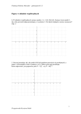 Figury w układzie wsp&oacute;łrzędnych