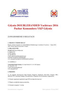 Gdynia Doublehanded Yachtrace
