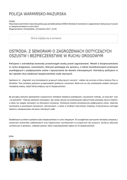 policja warmińsko-mazurska ostróda: z seniorami o zagrożeniach