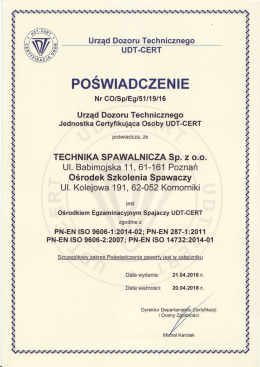 UDT Ośrodek Egzaminacyjny