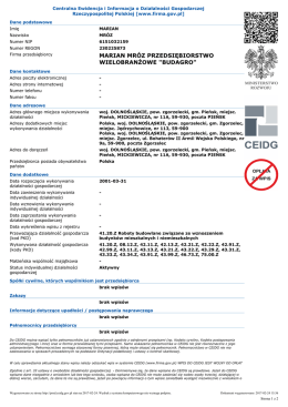 wyciąg z CEIDG