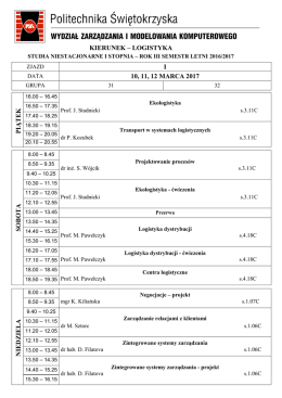 KIERUNEK – ZARZĄDZANIE I INŻYNIERIA PRODUKCJI