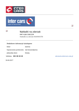 Nakładki na zderzak - Inter Cars