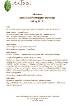 Menu - OIRP Zielona G&oacute;ra