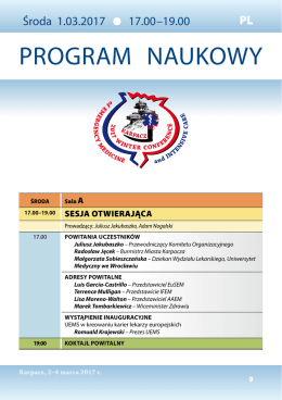 PROGRAM NAUKOWY