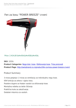 Fen za kosu "POWER BREEZE" crveni