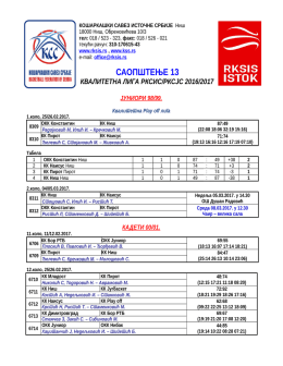 Saopstenje 13_Kvalitetna liga_2016_17
