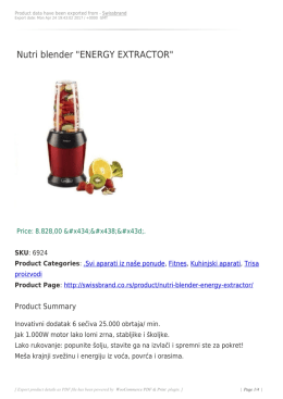 Nutri blender "ENERGY EXTRACTOR"