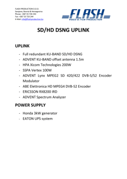 sd/hd dsng uplink - Flash Production