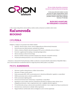 Računovođa - Orion telekom