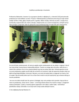 Izvještaj sa predavanja o traumama Profesorica