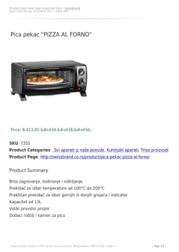 Pica pekac "PIZZA AL FORNO"