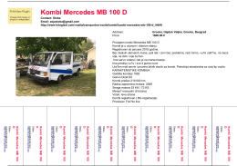 Kombi Mercedes MB 100 D