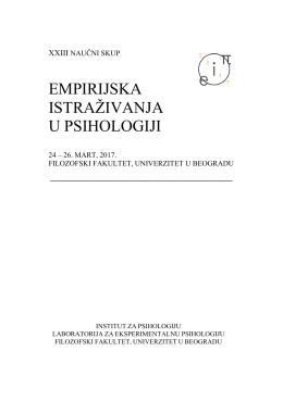 Celokupni raspored skupa - Empirijska istraživanja u psihologiji