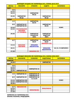 Kalendar FINALNI MK KSS 2016_2017