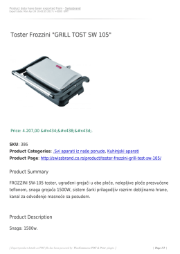 Toster Frozzini "GRILL TOST SW 105"