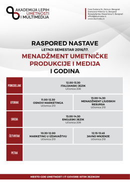 Menadžment umetničke produkcije i medija