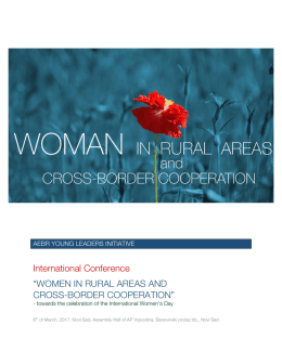 WOMEN IN RURAL AREAS AND CROSS