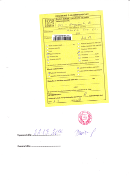 Oznámenie o mieste uloženia písomností