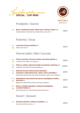 &Scaron;peci&aacute;lne p&ocirc; tne menu