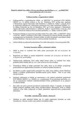 v znení platnom od 27.02.2017 I. Vyhl