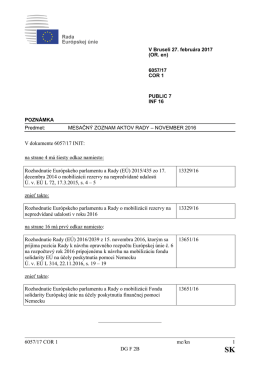 6057/17 COR 1 mc/kn 1 DG F 2B V dokumente 6057/17 INIT: na