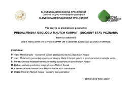 predalpínska geológia malých karpát