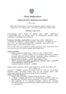 Znenie Obchodnej verejnej súťaže