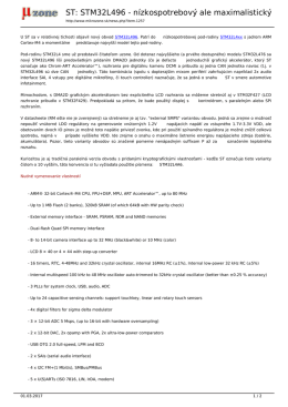 ST: STM32L496 - n&iacute;zkospotrebov&yacute; ale maximalistick&yacute;