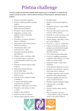 Pôstna challenge