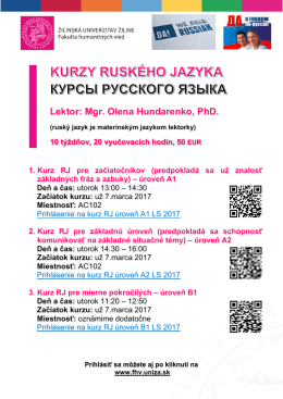 v priloženej pozvánke na kurzy
