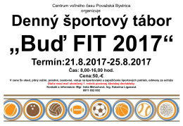 Buď fit - Centrum voľného času Považská Bystrica