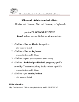 S&uacute;kromn&aacute; z&aacute;kladn&aacute; umeleck&aacute; &scaron;kola v Hlin&iacute;ku nad Hronom, Žiari