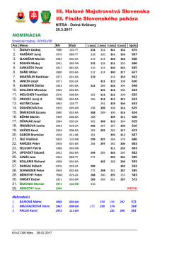 III. Halov&eacute; Majstrovstv&aacute; Slovenska III. Fin&aacute;le Slovensk&eacute;ho poh&aacute;ra