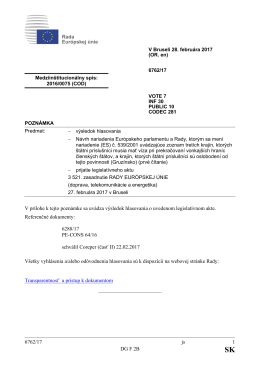 6762/17 js 1 DG F 2B V pr&iacute;lohe k tejto pozn&aacute;mke sa uv&aacute;dza