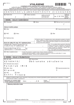 vyhl&aacute;senie - fotoklub IRIS