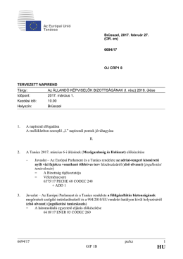 6694/17 pu/kz 1 GIP 1B 1. A napirend elfogadása A mellékletben