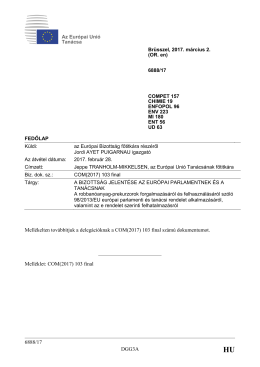 6888/17 DGG3A Mellékelten továbbítjuk a