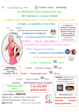 A GYERE, &eacute;s MOZOGJ VEL&Uuml;NK! 11:25 h MIL&Oacute;