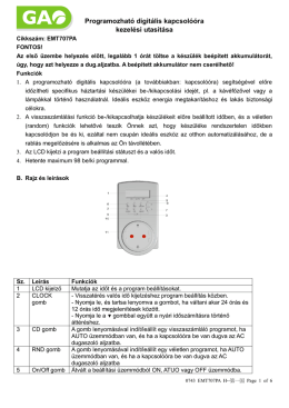 Időzítő kapcsolóóra