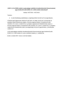 2/2017. (II. 24.) EMMI rendelet az eg&eacute;szs&eacute;g&uuml;gyi szakell&aacute;t&aacute;s