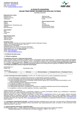 &Uuml;zleti előfizetői szerződ&eacute;s