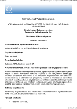 Általános dékánhelyettes