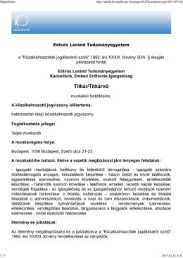 Titkár/Titkárnő