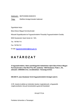 hat á rozat - Nemzeti Fogyasztóvédelmi Hatóság