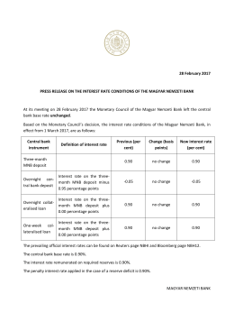 28 February 2017 PRESS RELEASE ON THE INTEREST