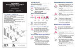 Symmetra LX Biztons&aacute;gi elő&iacute;r&aacute;sok &eacute;s &aacute;ltal&aacute;nos t&aacute;j&eacute;koztat&oacute;